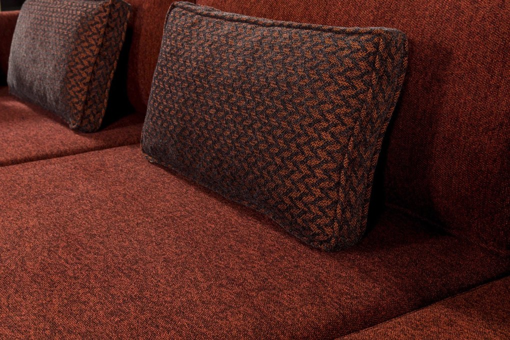 Sofá-Cama de Canto Matris – Vermelho Claret – 285x90x192 cm