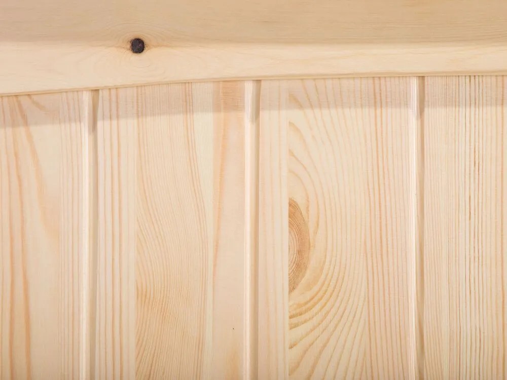 Beliche em madeira de pinho castanha clara 90 x 200 cm ALBON Beliani