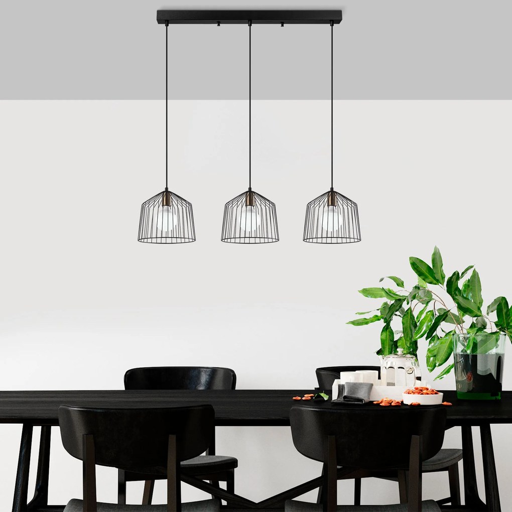 Candeeiro de Teto Cat – Preto Antigo – 96 x 26 x 121 cm