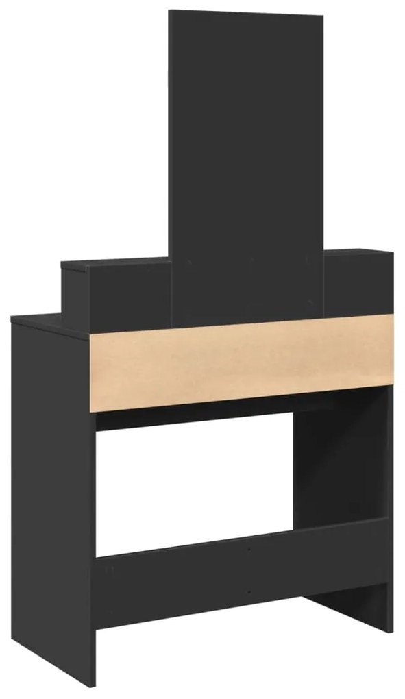 Toucador com espelho 80x41x144,5 cm preto