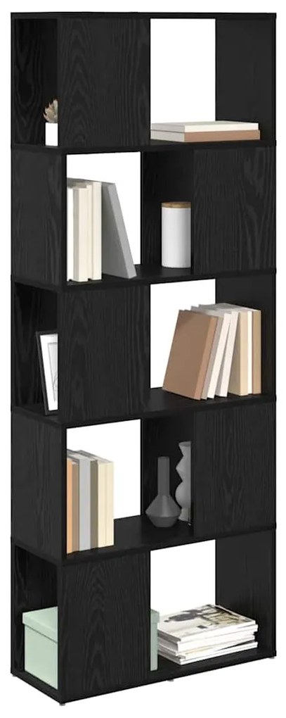 Estante Carvalho Preto Madeira engenharia 60 x 24 x 155 cm