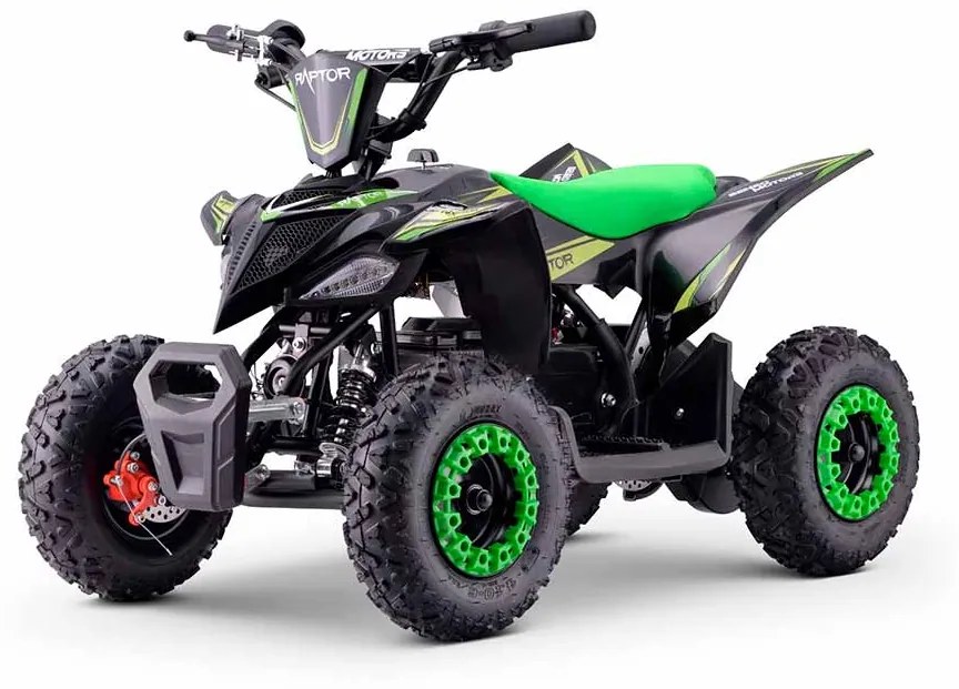 Moto 4 elétrica para crianças ATV Motors Raptor 800W Verde