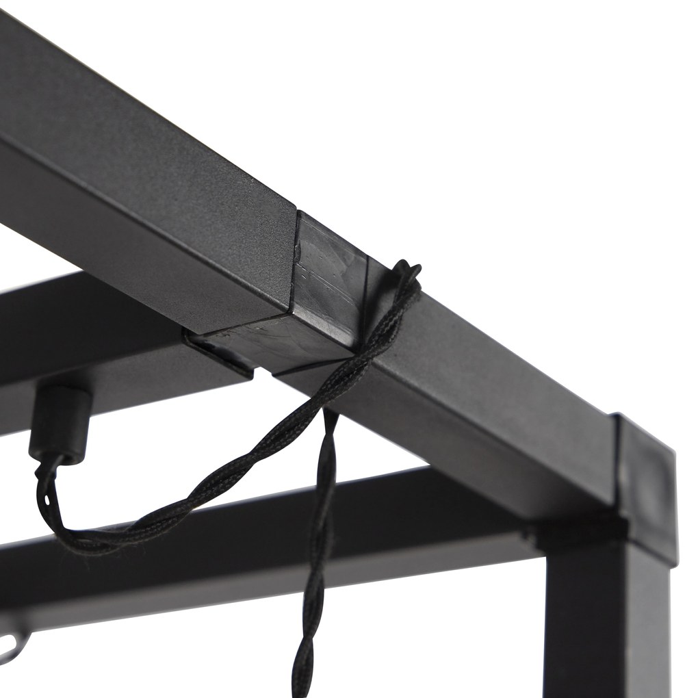 Candeeiro de pé inteligente preto 3 luzes incl. Wifi G95 - Big Cage