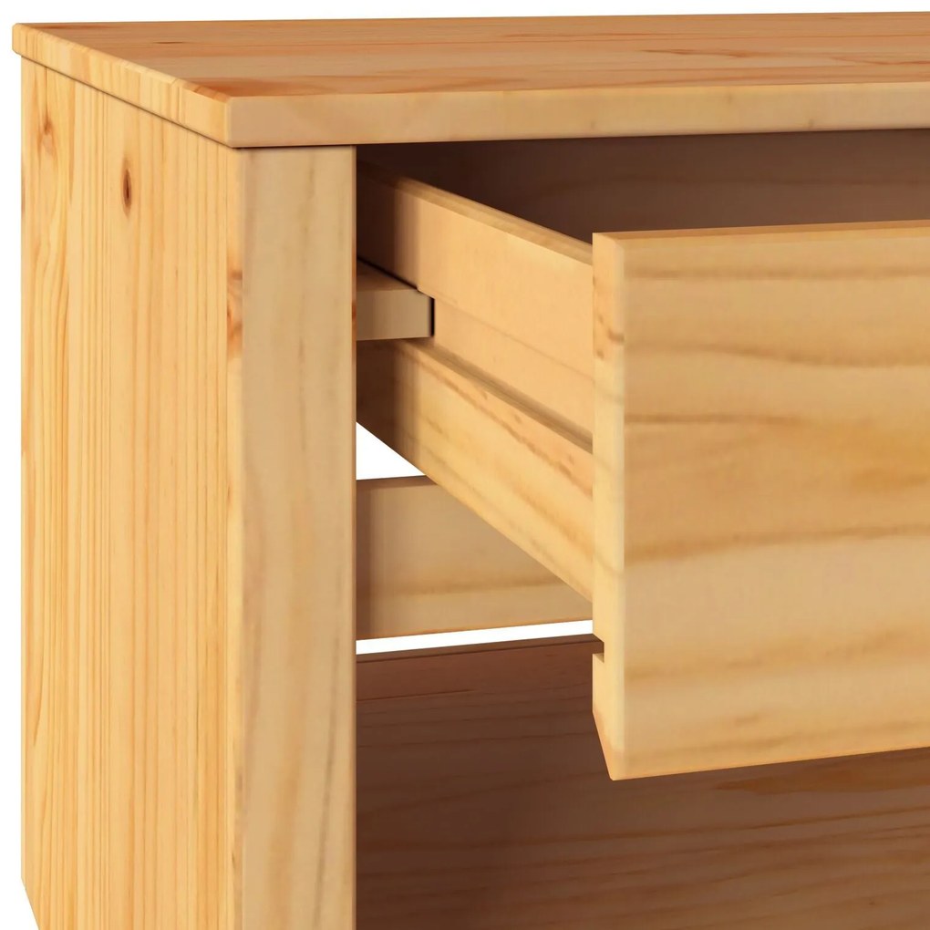 Mesa de Café vidaXL "DRAMMEN" 99x55x45 cm Madeira Sólida de Pinheiro