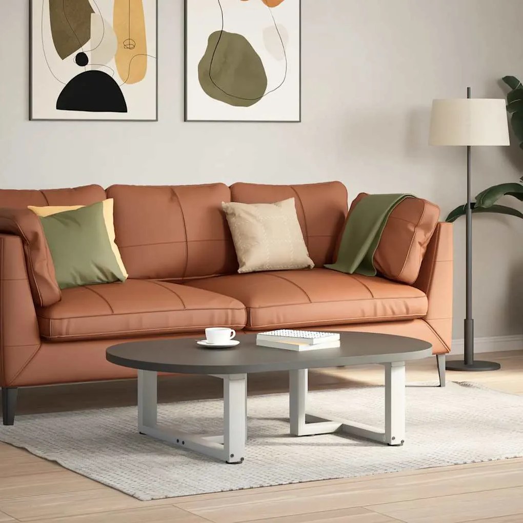 Pés para mesa de centro em forma de T, 2 peças, branco, 60x25x(30-31)