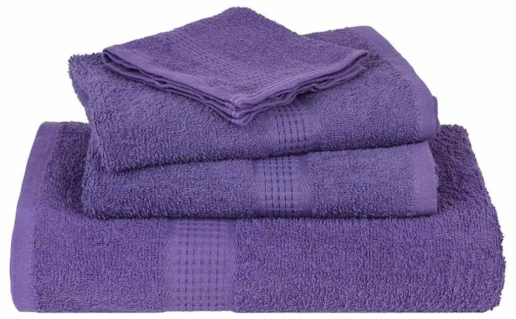 Toalhas de mãos 2 pcs 30x30 cm 360 gsm 100% algodão roxo