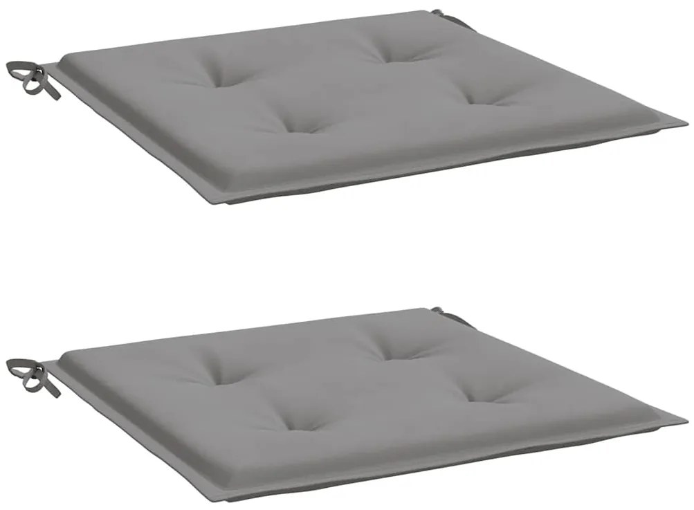 Almofadões p/ cadeiras jardim 2pcs 40x40x4 cm oxford cinza