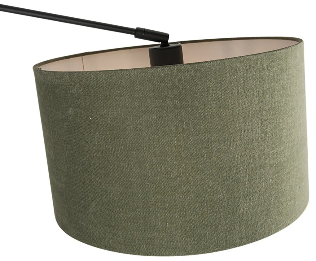 Candeeiro de suspensão inteligente preto com abajur 35 cm verde incl. 2 Wifi A60 - Blitz