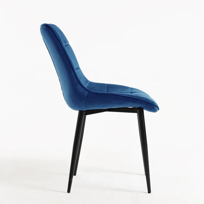 Cadeira Cade Veludo - Azul