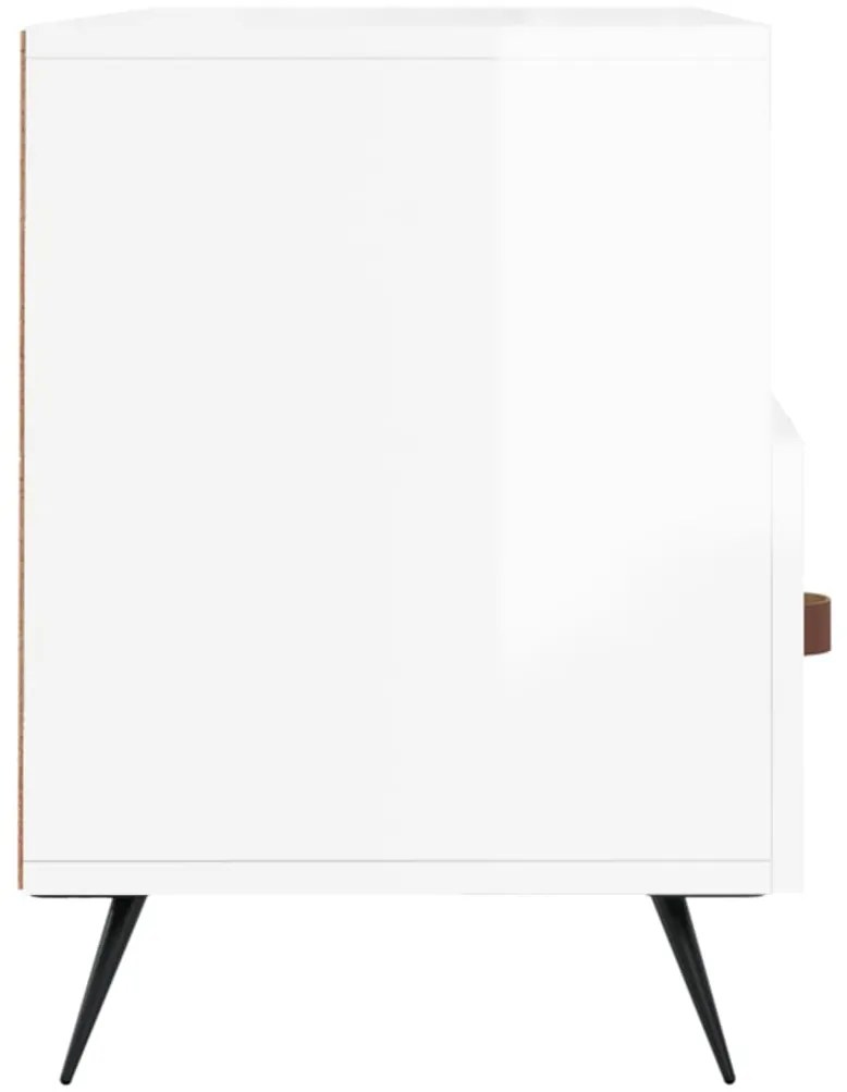 Móvel para TV 102x36x50 cm derivados madeira branco brilhante