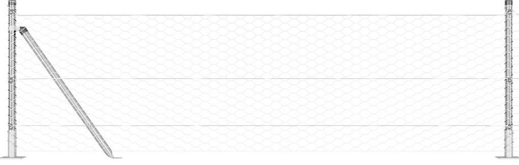 Cerca Hexagonal vidaXL 0.4x10 m Aço Galvanizado