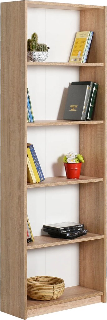 Estante “Nörda” — 64x26x182 cm — Design Moderno em Carvalho Sonomo com