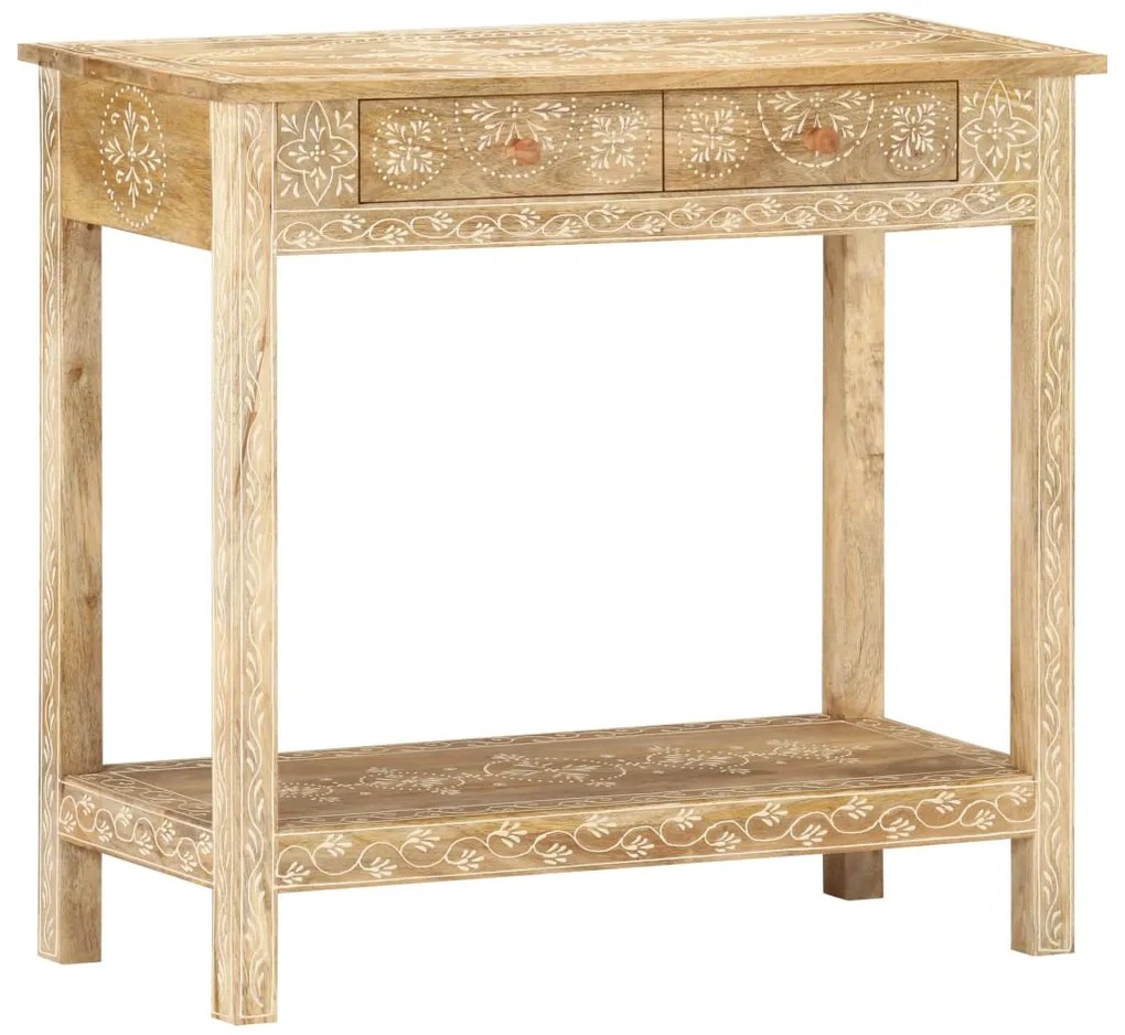 Mesa consola 80x35x74 cm madeira de mangueira maciça