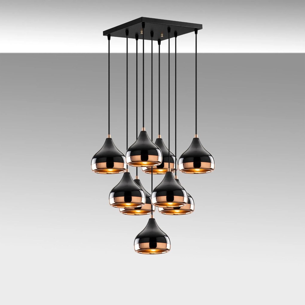 Chandelier Yildo – Preto – 63 x 63 cm