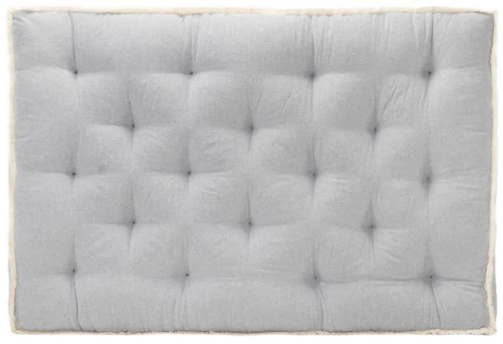 314800 vidaXL Almofadão para sofá de paletes 120x80x10 cm cinzento