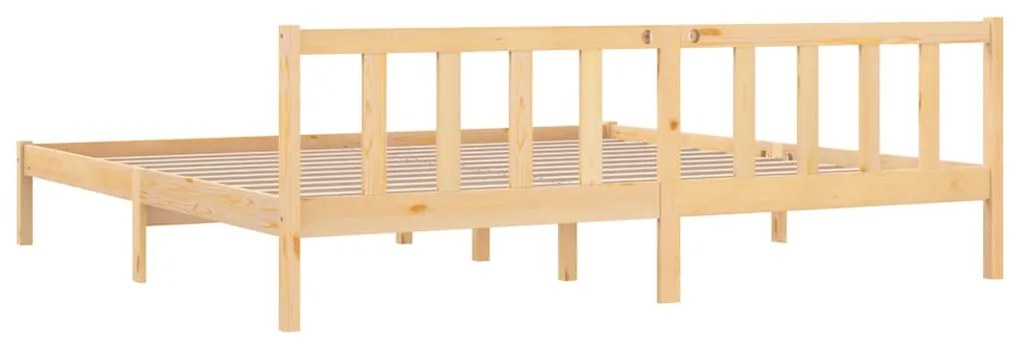 Estrutura de cama 200x200 cm pinho maciço
