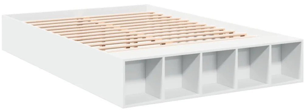 Estrutura de cama 160x200 cm derivados de madeira branco