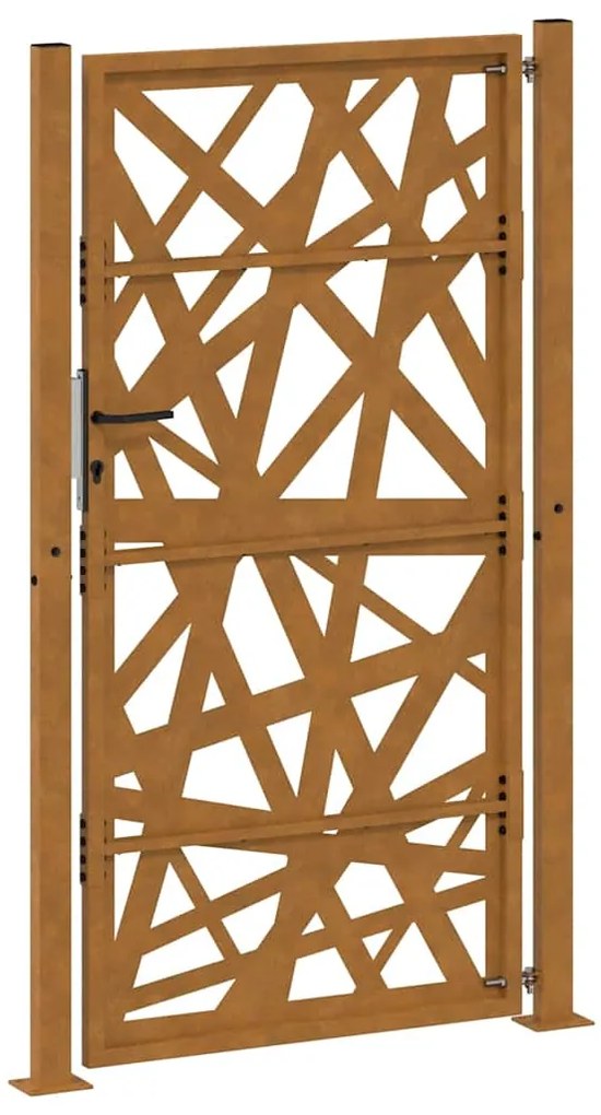 Portão de jardim 105x180 cm design de luz em aço resistente