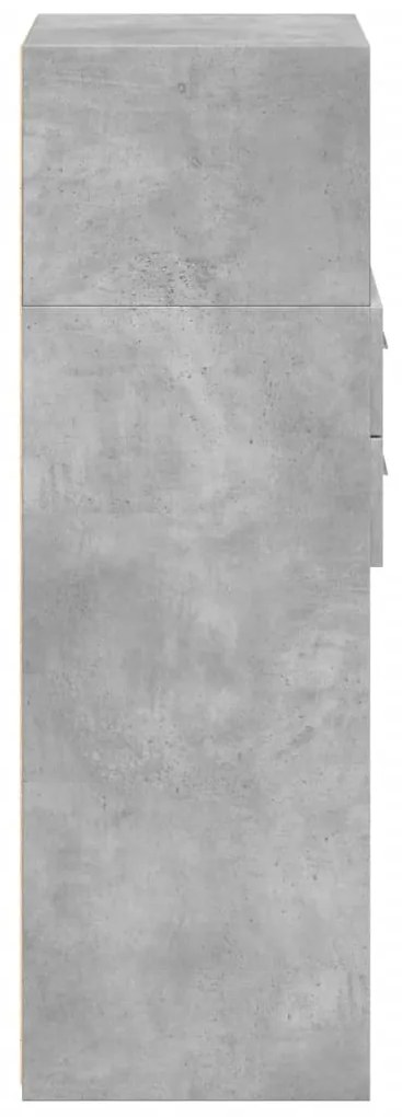 Armário alto 45x42,5x124 cm derivados de madeira cinza cimento