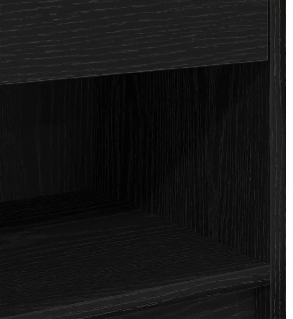 Mesa de cabeceira com gaveta 39x28x41 cm preto