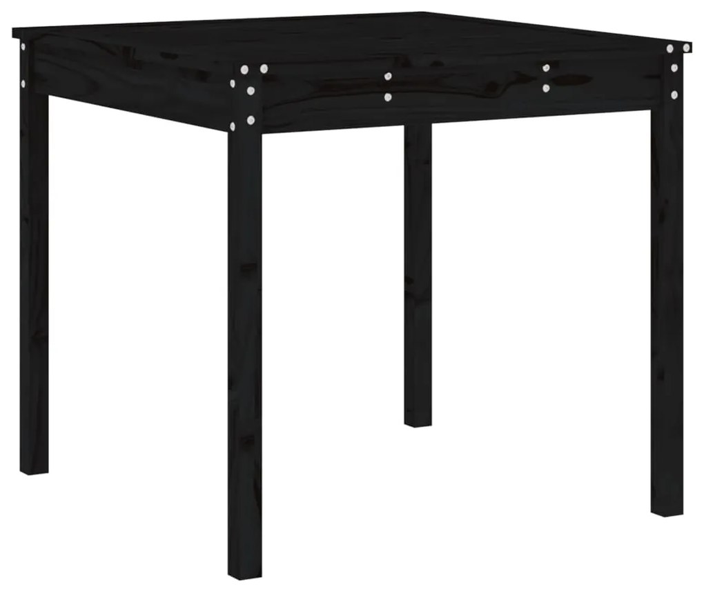 3 pcs conj. bistrô para jardim madeira de pinho maciça preto