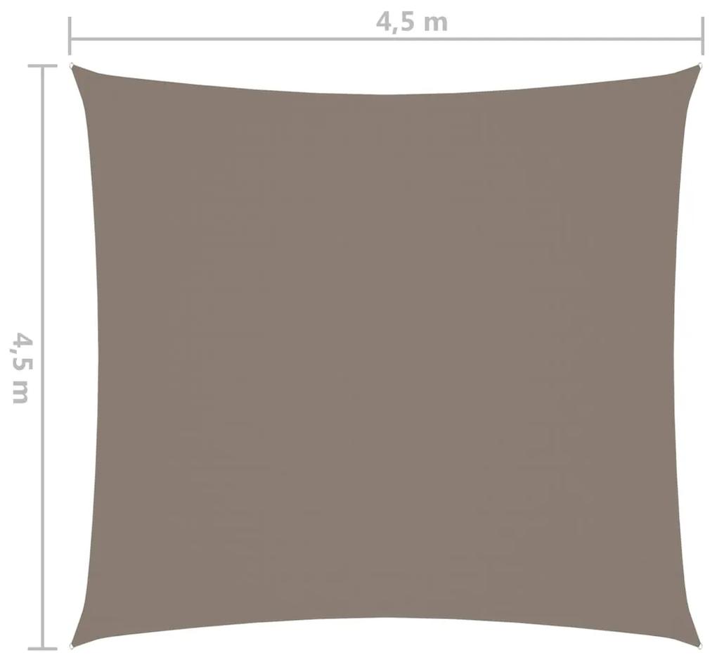 Para-sol vela tecido oxford quadrado 4,5x4,5 m cinza-acast.
