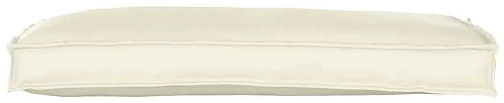 Almofadas para Palete para Banco 2 pcs Creme 100x40x8 cm Tecido Oxford