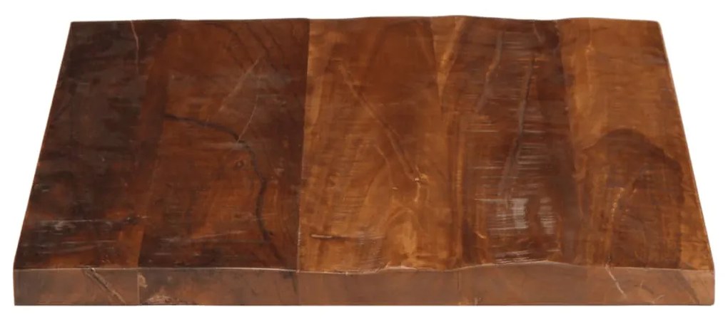 Tampo de mesa retangular 60x50x2,5 cm madeira recuperada maciça
