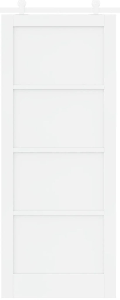Porta de Correr vidaXL com Conjunto de Hardware Branca 86x211 cm Madei