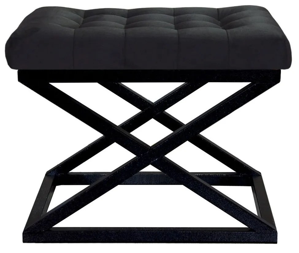 Pouffe Capraz – Preto – 50x42x40 cm