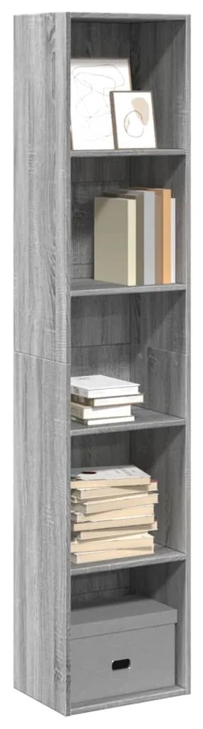 vidaXL Estante 40x30x189 cm derivados de madeira cinzento sonoma