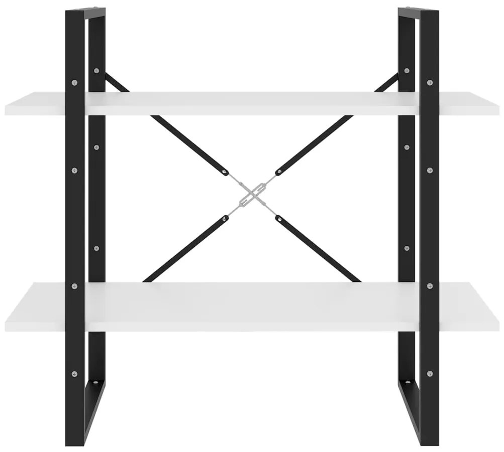 Estante com 2 prateleiras 80x30x70 cm derivados madeira branco