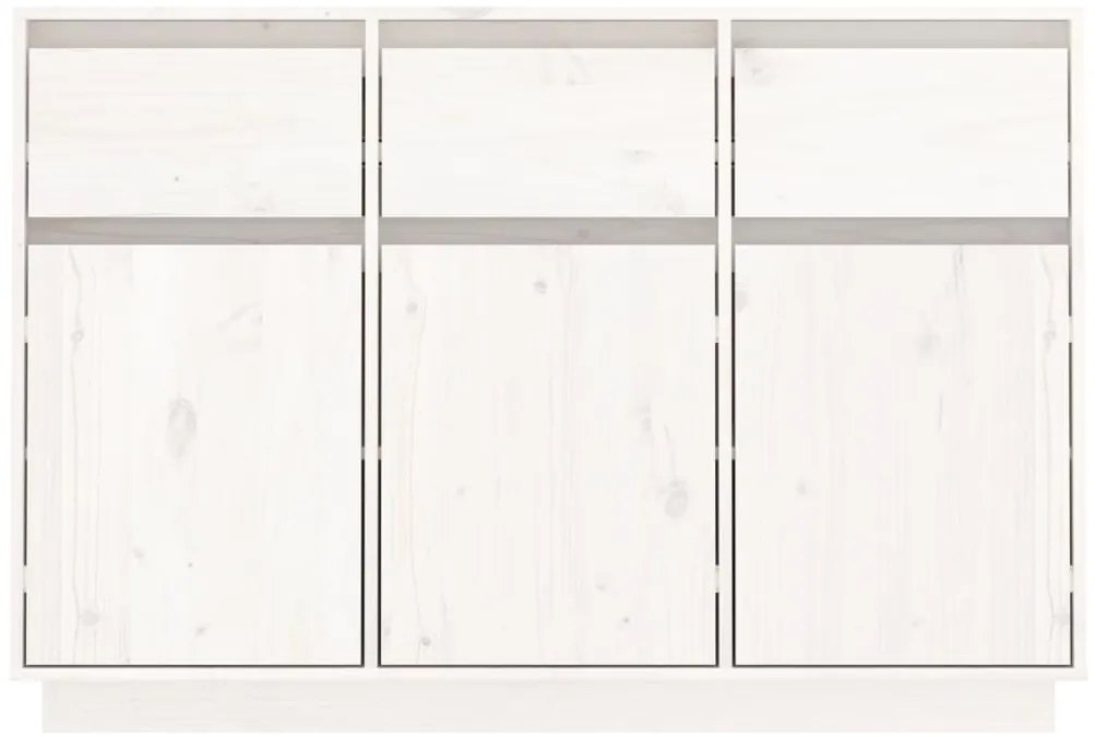 Aparador 110x34x75 cm madeira de pinho maciça branco