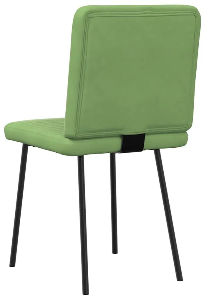 Cadeiras de jantar 6 pcs veludo verde-claro