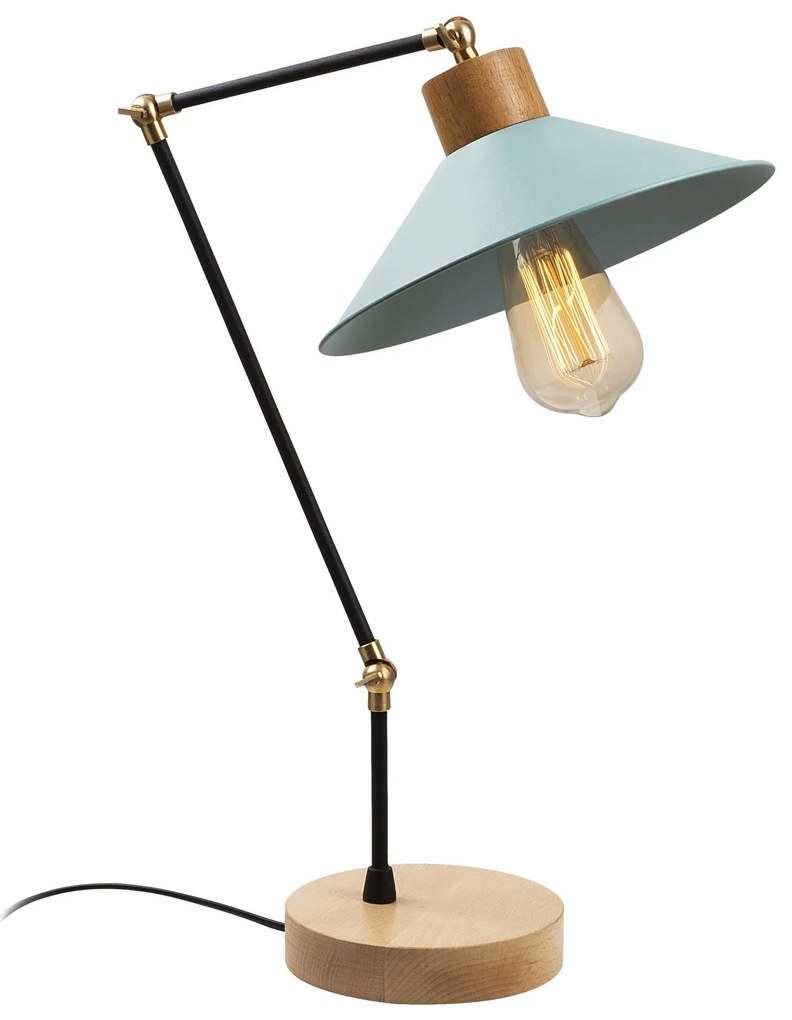 Candeeiro de Mesa Manavgat – Turquesa – Diâmetro 24 cm, Altura 52 cm