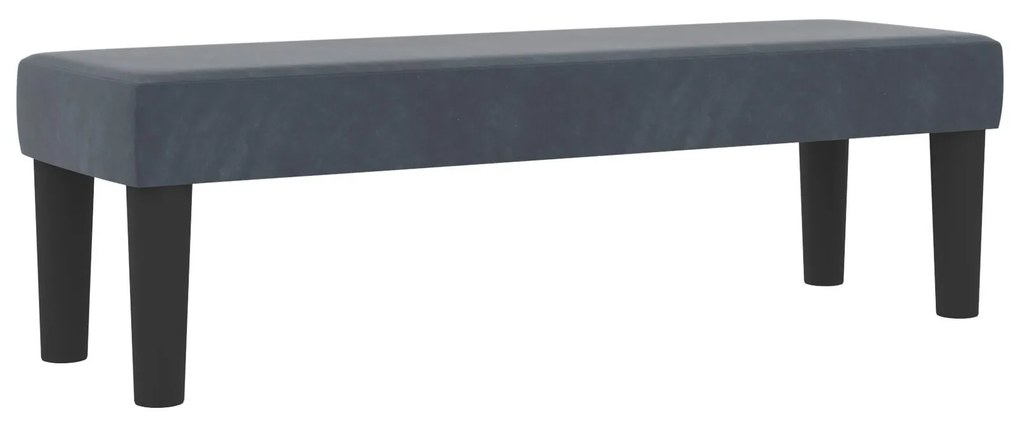 Cama Box com Colchão e Banco Cinza Escuro 120x200 cm Veludo