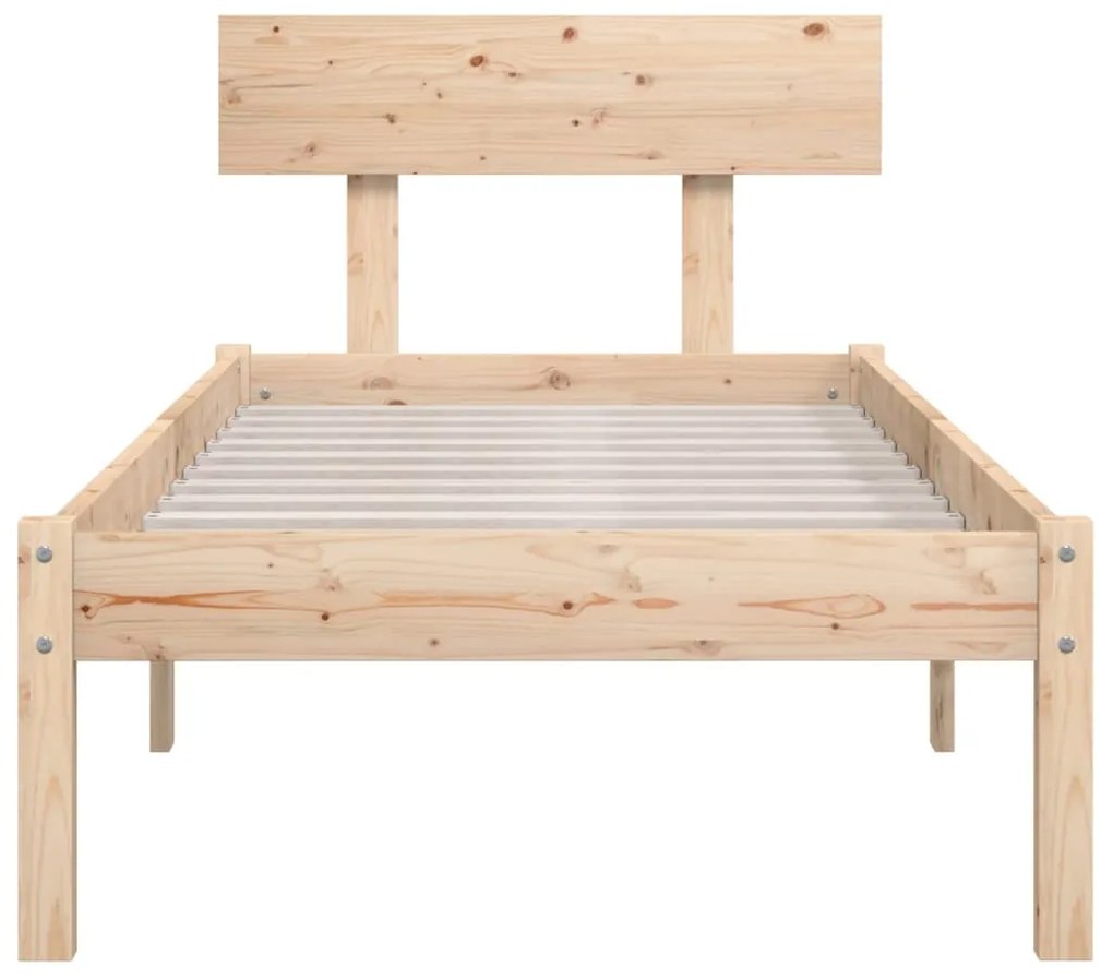 Estrutura de cama solteiro 90x190 cm pinho maciço