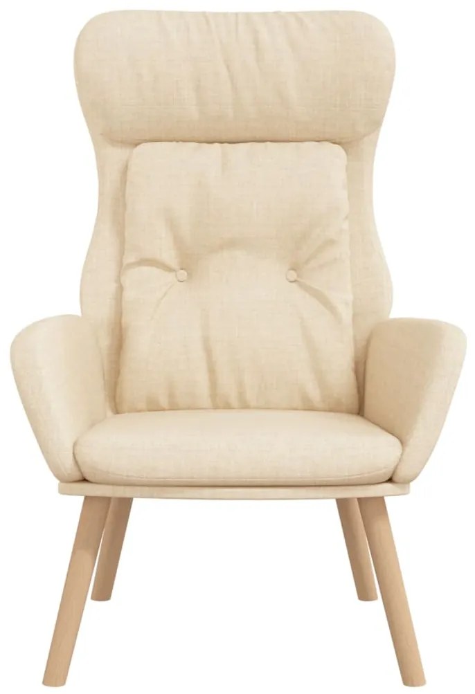 Poltrona Kai de Descanso em Tecido - Cor Creme - Design Nórdico
