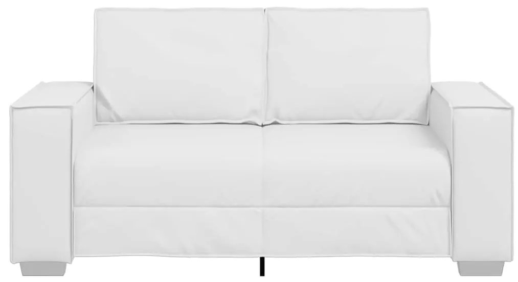 Sofá Loveseat vidaXL Branco 120 cm em Couro Sintético