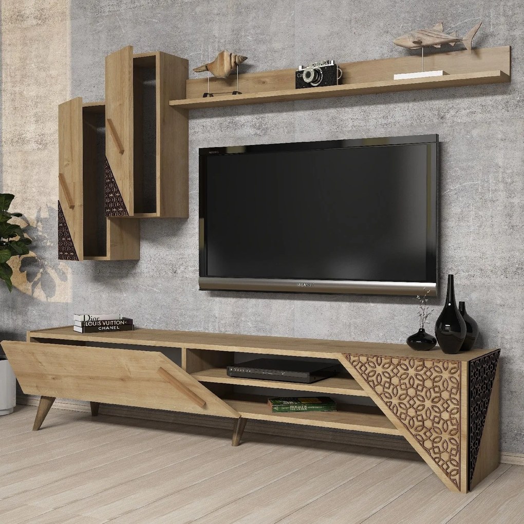 Móvel TV Beril – Carvalho – 180x40x37 cm