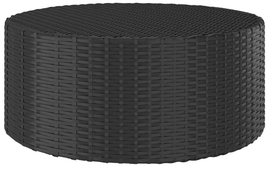 Mesa de centro 68x68x30 cm vime PE preto