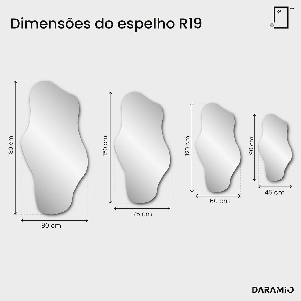 Espelho assimétrico biselado Pure R19