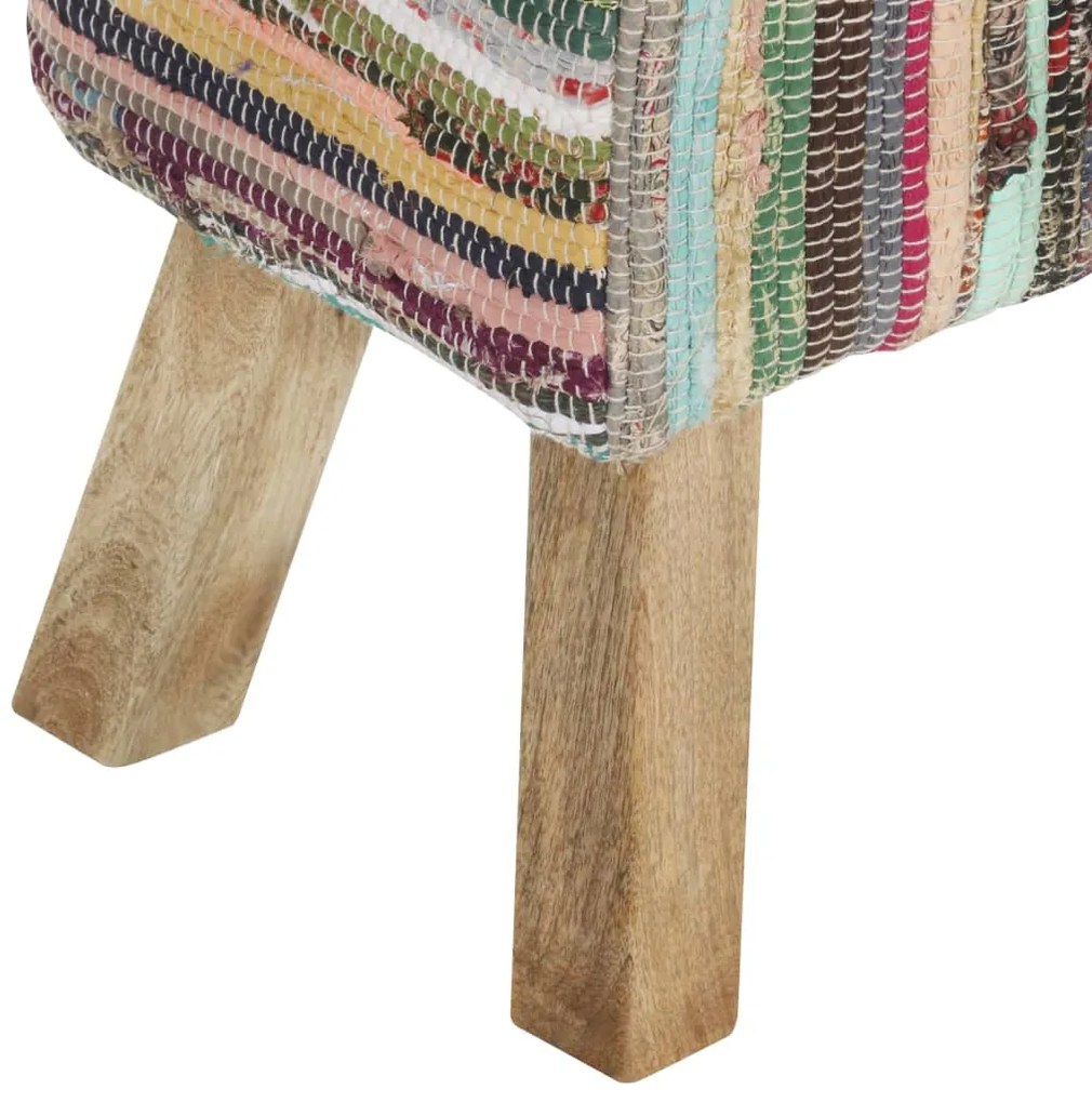 Banco tecido chindi 160 cm multicor