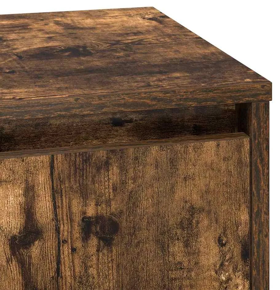 Camas de cabeceira com luzes de LED 2 pcs Carvalho Fumado 39x34,5x50 c