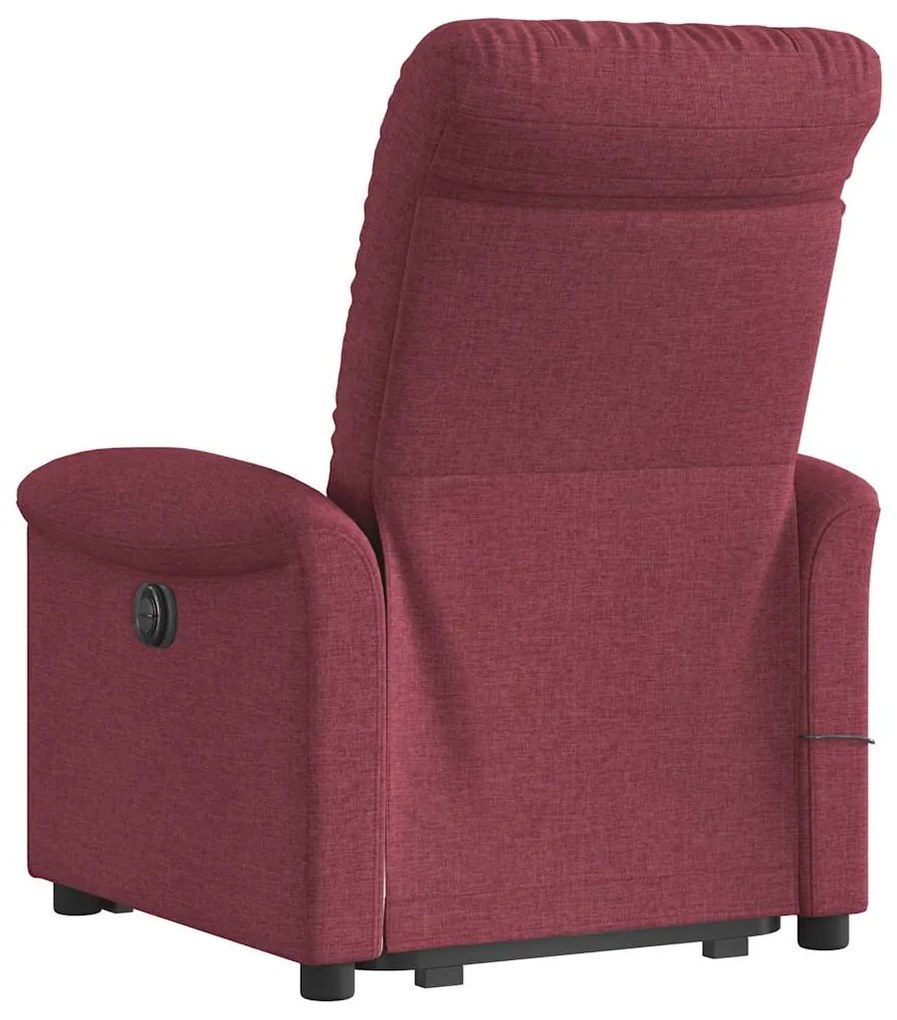 Poltrona de massagens reclin. elevatória tecido vermelho tinto