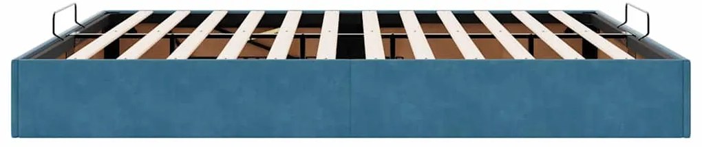 Estrutura de cama otomana sem colchão 180x200 cm azul escuro