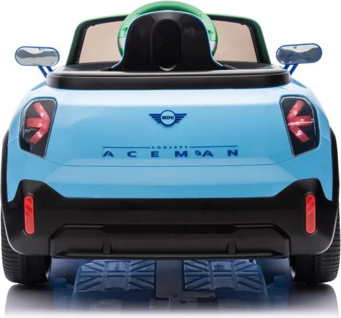 Carro elétrico para Crianças Mini Concept Aceman 24V rodas Borracha EVA EVA, assento de couro sintético Azul