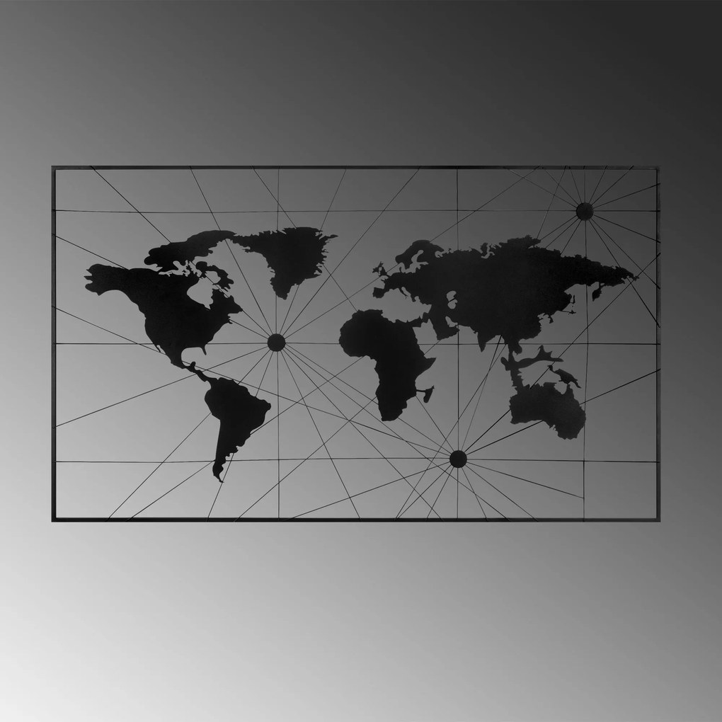 Acessório Decorativo de Parede em Metal Model-204 – Preto – 120 x 70 c