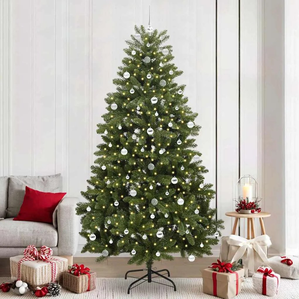 vidaXL Árvore de Natal Artificial Verde 240 cm PVC e Metal