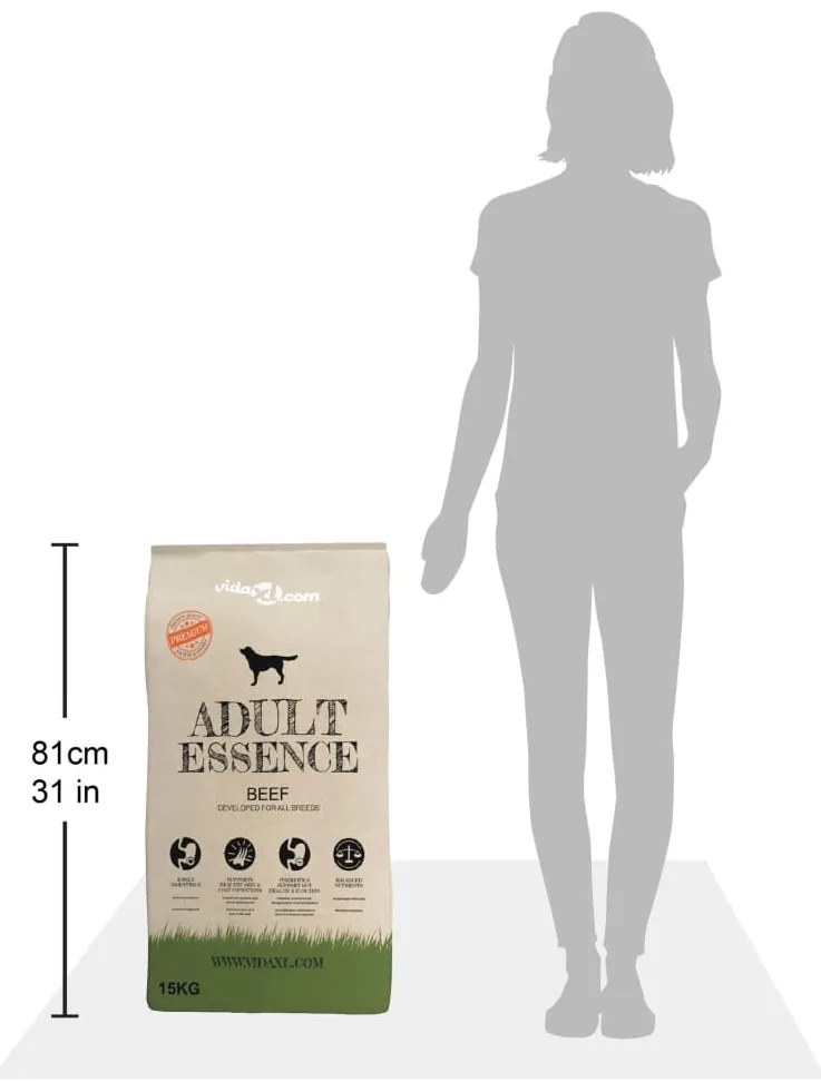 Ração premium para cães Adult Essence Beef 15 kg